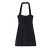 Venta Caliente Transfronteriza Aliexpress Nueva Moda Primavera 2026 Vestido Corto de Mujer con Cuello Halter Hebilla Nudo Moda 2762709