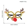 Decoraciones Navideñas para Adultos y Niños Astas Muñeco de Nieve Gafas Navideñas Accesorios Fiesta de Vacaciones Disfraz Gafas Marcos