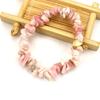 Pulsera de Grava Transfronteriza Amazon Xiyin Cristal Natural Creativo Grava Irregular Cuerda Elástica Pulsera con Cuentas