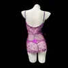 Sexy Renda Transparente Decote em V Profundo Revelando o Peito, Apaixonante Camisola Erótica Sem Tirar, Sedutor Body de Renda com Alças Camisola