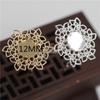 Horquilla de corona de cobre fundido de 27 x 78 mm con flores brillantes para mujer, tocado antiguo de bricolaje, accesorios para el cabello, material de accesorios