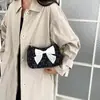 2026 Nuevo Bolso Cruzado de Hombro de Pana con Lazo y Corazón Estilo Coreano de Moda Veraniego Fresco para Mujer
