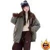 Abrigo de Invierno para Niñas 2026 Nuevo Casual Estilo Coreano para Niños Medianos y Grandes Parka Gruesa con Forro de Polar Solapa