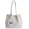 2025 Nueva Moda de Verano Bolsa de Lona Estilo Coreano Ins Tote Bolsa Casual Bolso Tote de Hombro de Gran Capacidad
