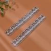 Youlapan Sp15 Exquisito Zircão Costurado à Mão Diamante Brilhante Sapatos de Salto Alto Acessórios de Vestido de Flor Adesivo nas Costas Strass Patch