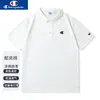 Camisa polo de algodão 220g com bordado graffiti Champion, novo estilo de verão para homens e mulheres, camiseta casual esportiva com gola polo