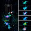 Luz de Sino de Vento de Borboleta Solar Beija-flor Pássaro Vermelho Decoração de Jardim Luz de Paisagem de Pátio Luz Noturna Iluminação Luz LED
