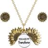 Joyería transfronteriza europea y americana se puede abrir collar de girasol con grabado a doble cara personalidad femenina retro nuevas explosiones N677