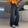 Calça Jeans Feminina Estilo Primavera e Outono 2026 Nova Versão Coreana Calça Wide Leg para Meninas Grandes Tendência Cool Perna Reta Calça de Outono para Crianças