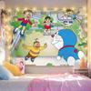 Anime Doraemon Dibujo Animado Lindo Estilo Sanador Tela Colgante Tela de Fondo para Fotos de Celebridades de Internet Cubre Cama para Dormitorio Tela Colgante