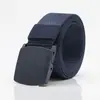 Cinto de lona para homens e mulheres Cinto Juventude Non-metal Fivela automática Casual ao ar livre Estudante Cinto de treinamento militar