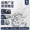 Suministrado directamente por el fabricante: Abrazaderas de acero inoxidable 304 autoblocantes para agrupación de cables, cable óptico metálico de acero blanco, 4.6*8*10