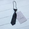 Corbata pequeña ultracorta casera para mujeres perezosas, estilo universitario lindo, marrón retro, marrón, negro
