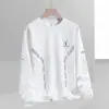 Sudadera de cuello redondo para hombre para primavera y otoño 2025, estilo nuevo para adolescentes, corte holgado, negra, peso pesado, sin capucha, versátil