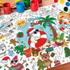 Póster para Colorear Gigante Transfronterizo Julio Navidad DIY Infantil Mantel de Pintura Amazon Actividad de Fiesta Set de Graffiti
