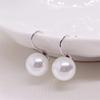 Pendientes de perla de plata S925 con gancho para la oreja, elegantes pendientes de plata de moda coreana para mujer, pendientes de concha y perla, regalo para mamá