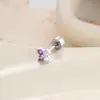 Los Nuevos Productos de Otoño e Invierno de Hensen Son Exquisitos y Elegantes, Cuatro Flores de Zirconia de Colores Vibrantes, Versátiles para el Día a Día, Pendientes Sencillos y de Nicho