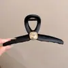 Presilha de Cabelo de Acrílico de Alta Qualidade Estilo Coreano em Formato de Cachorro para Mulheres, Grampo de Cabelo Exquisito com Pedras Strass e Contas, Presilha para Coque na Parte de Trás da Cabeça, Presilha Jacaré