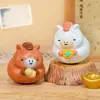 Gato de Desenho Animado Chocalho Estação de Trabalho de Escritório Descompressão Enfeites de Gatinho Gato da Sorte Decoração de Mesa Boneca Presente