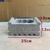 Quemador de Incienso Cuadrado para Exteriores para Ofrendas en Tumbas, Mesa de Altar para Salones Ancestrales, Quemador de Piedra para Incienso para Exteriores Hecho de Piedra Azul y Mármol