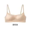 Ropa interior de base líquida de cuello bajo para mujer, invisible, sin costuras, realza el busto pequeño, escote cuadrado pronunciado, fino, para verano, sujetador de copa fija