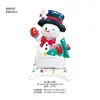 Nueva base de pie transfronteriza Caja de regalo de Santa Claus Globo de papel de aluminio de muñeco de nieve Globo de decoración para fiesta de Navidad