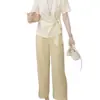 Camiseta de Manga Corta Lisa de Estilo Europeo para Mujer Talla Grande, Nuevo Estilo Verano 2025, Corte Holgado, Adelgazante, Top de Moda