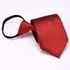 Corbata formal de negocios con cremallera para hombre, estilo coreano, profesional, decorativa, sin nudo, azul, negro y rojo, fácil de poner y quitar.