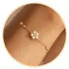 Amazon Transfronterizo Diseño de Nicho Pulsera de Perlas con Circonita Chapada en Cobre Moda Lujo Ligero Versátil Viaje Diario Temperamento Joyería de Mano