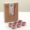 Juego de Té de Cerámica Dehua Ge Kiln Caja de Regalo Pequeña Juego de Té Kung Fu Cerámico Venta al por Mayor Personalizado Regalo para Evento de Inauguración Juego Pequeño