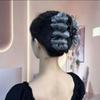 Presilha de Cabelo Doce Coreana de Malha Bolha Nuvem Inverno Decoração de Pena Feita à Mão Elegante e Mais Fácil para Combinar Estilo Cabelos Quebradiços
