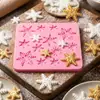 Molde de Silicone de Floco de Neve com 12 Peças Decoração de Bolo Fondant Chocolate de Natal Ferramentas de Confeitaria Atacado