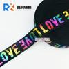 Em estoque LOVE nylon imitação elástico cor colorida letras douradas saia de biquíni calça chapéu acessórios de vestuário fita elástica impressa