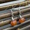 Pendientes de Calabaza de Ágata Retro para Halloween Pendientes Creativos de Cristal Natural con Forma de Calabaza y Sombrero de Bruja Joyería al por Mayor