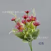 Flor de hortensia de hierba acuática, flor de seda de simulación, flor decorativa para el hogar, flor artificial, flor decorativa para boda, flor de sujeción