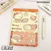 Coleção de blocos de notas A5 destacáveis de desenho animado, flip book de páginas coloridas, prancheta de notas estudantil portátil, bloco de notas de mensagens