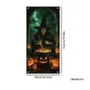 Cortina de puerta de bruja transfronteriza tela de fondo decoración pancarta Halloween atmósfera de terror bandera colgante calavera Cubierta de puerta de Halloween