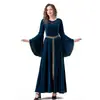Trajes de Cosplay de Baile Real Retro de Halloween com Mangas Trompete para Adultos Roupas de Performance Medieval Europeia