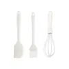 Batidor de Huevos de Silicona Juego de Tres Piezas para Hornear en Casa, Utensilios de Cocina Resistentes a Altas Temperaturas, Juego de Brocha de Aceite y Espátula de Silicona de Grado Alimenticio