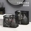 Cesta de armazenamento em malha, bolsa de banho, necessaire de mão, cesta de toalha de banho masculina à prova d'água, bolsa de banho grande
