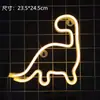 Luces de neón LED de dinosaurio decoración de pared luces colgantes luces de ambiente para fiestas navideñas diseño de habitación dormitorio navideño