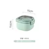 Tazón de Ensalada Grande Compartimentado de Grado Alimenticio, Fiambrera Portátil Multicapa para Estudiantes y Trabajadores de Oficina, Caja Refrigerada para Conservación de Frutas y Verduras