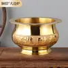 Quemador de Incienso de Latón con Borde Grande, Simbolizando Riqueza y Prosperidad, para Uso en el Hogar y Ofrenda al Buda