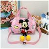 Bolsos para niños 2024, bonitos bolsos de bolos con estampado de Mickey Mouse para niñas, bolso bandolera portátil de moda.