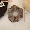 Scrunchie Azul Simples de Tricô Estilo Coreano para Mulheres, Elástico de Cabelo Estilo Preguiçoso, Acessório de Cabelo Versátil Oversized, Cordão de Cabelo para Outono e Inverno