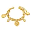 Pulsera de Acero de Titanio Transfronteriza Viento Neutro Estrella Luna Arco Amor Diamante Doble Capa Apilada Nariz de Cerdo Pulsera con Caracteres Japoneses para Mujer