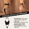 Body Zeriluna con cuello halter, hueco en la entrepierna, transpirable, cómodo, sexy, sin tirantes, una pieza, lencería que no comprime el cuerpo