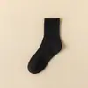 Calcetines de media pantorrilla para hombre para primavera y otoño, Engrosados, Antibacterianos, Resistentes al olor, Algodón absorbente de sudor, Calcetines deportivos, Calcetines largos sin costuras para mujer