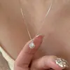 Collar de Estrella Súper Brillante con Circonita Completa Estilo Coreano para Mujer, Cadena de Clavícula de Lujo Ligero Nicho de Gama Alta, Gargantilla Elegante Cadena para Suéter