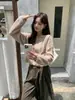 O SUÉTER LIMON Chá Verde Limão - Suéter estilo coreano, de manga comprida, modelagem solta, gola redonda, casual, tricô afina a silhueta, roupa feminina outono/inverno